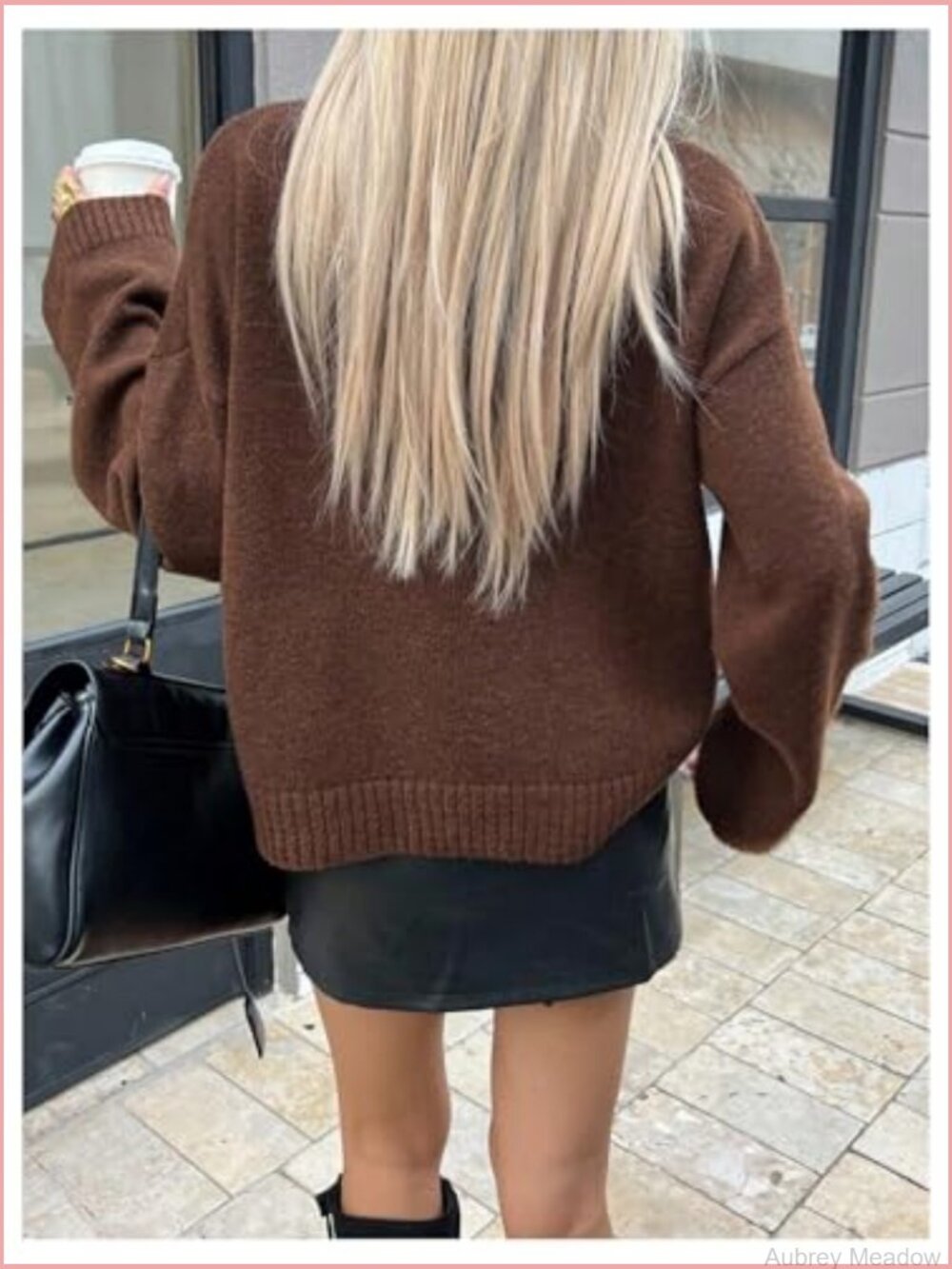 Cozy Knit Cardigan Sweater Streetwear Long Sleeve Crew Neck Loose Fit Solid - Picture 6 of 6